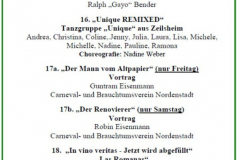 Programm 2. Halbzeit